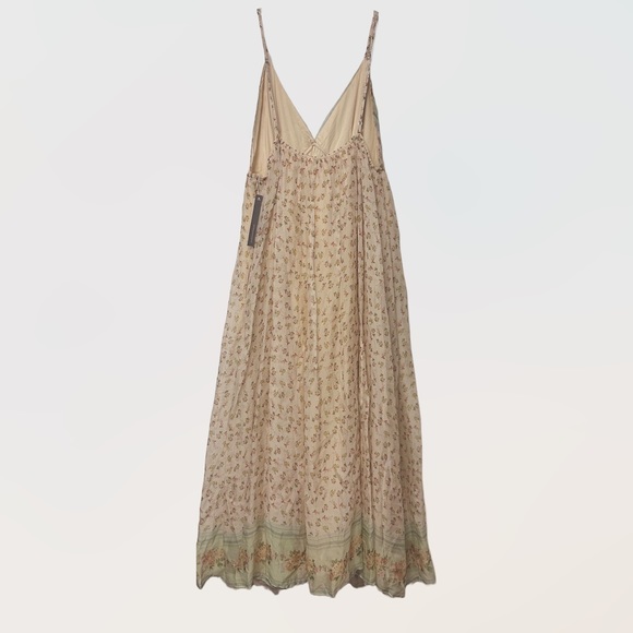 (SOLD) NWT Anthropologie Let Me Be Sz L Babydoll Yellow Floral Maxi Dress - Picture 8 of 8